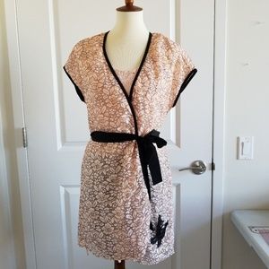 Pink Lace Kimono Robe